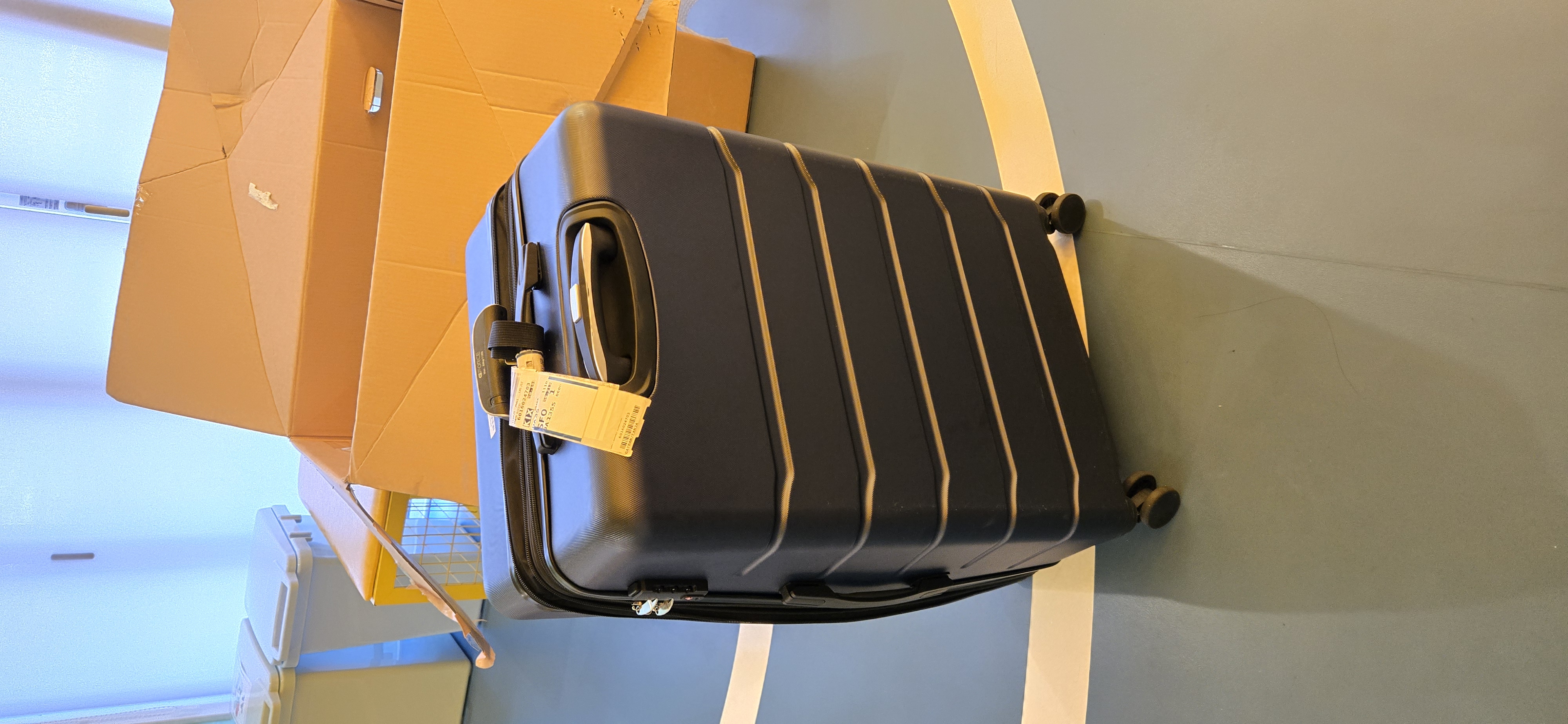 Packed suitcase